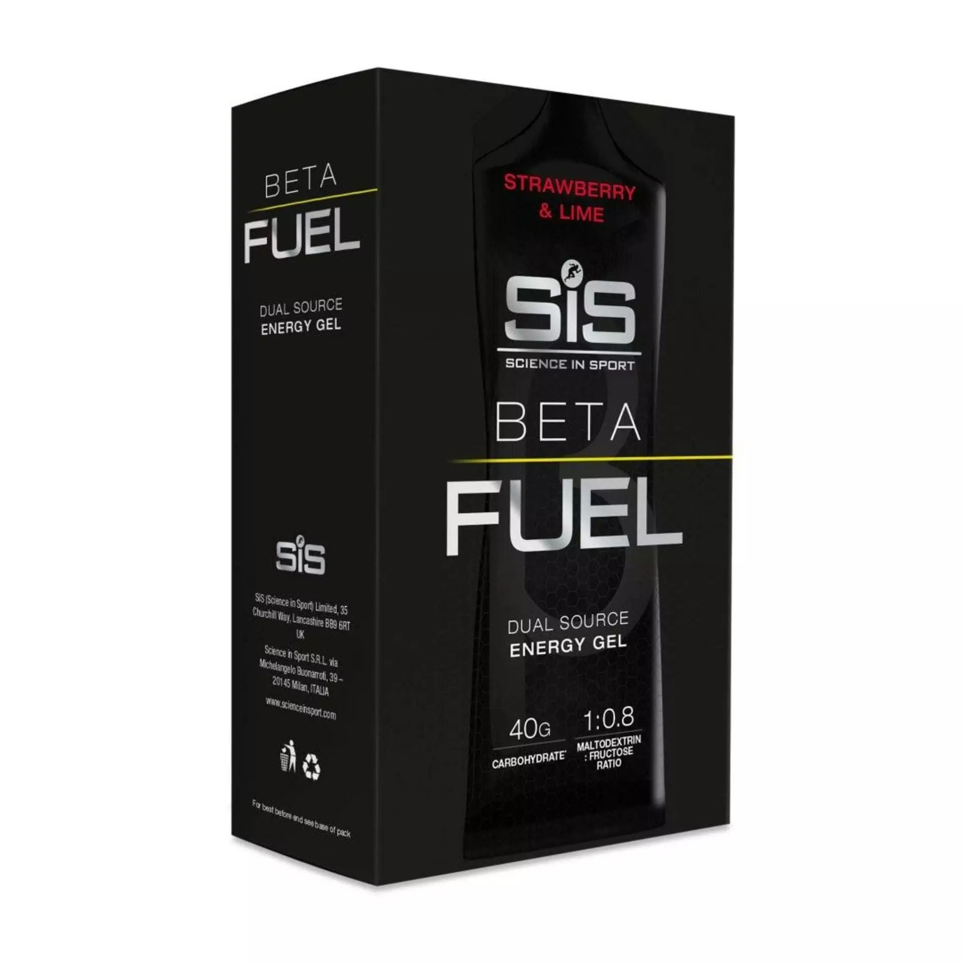 SIS Beta Fuel Geeli 6-pack Mansikka - Lime 6 x 60ml