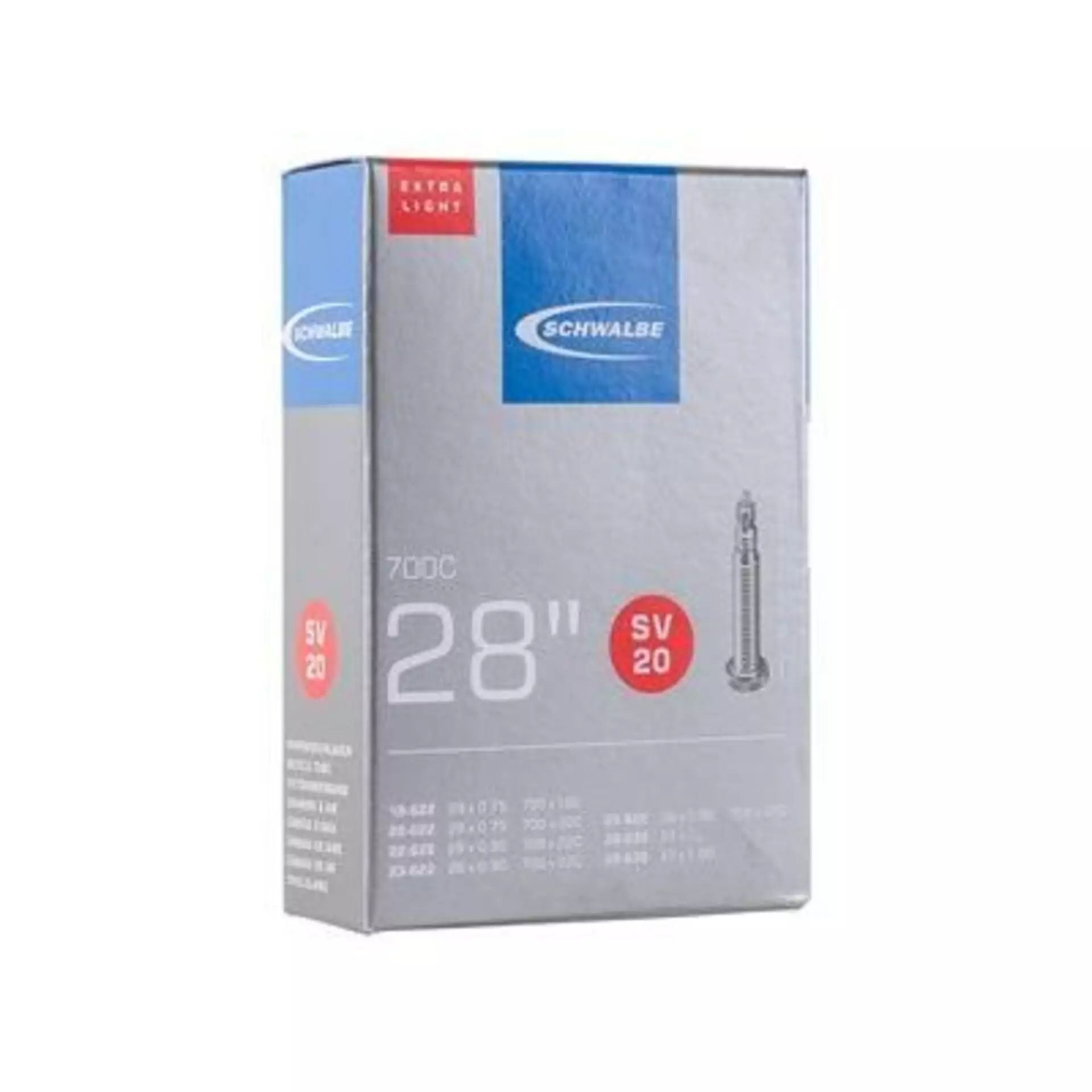 Schwalbe Sisärengas SV20 Extra Light Presta 60mm, 18-25/622-630