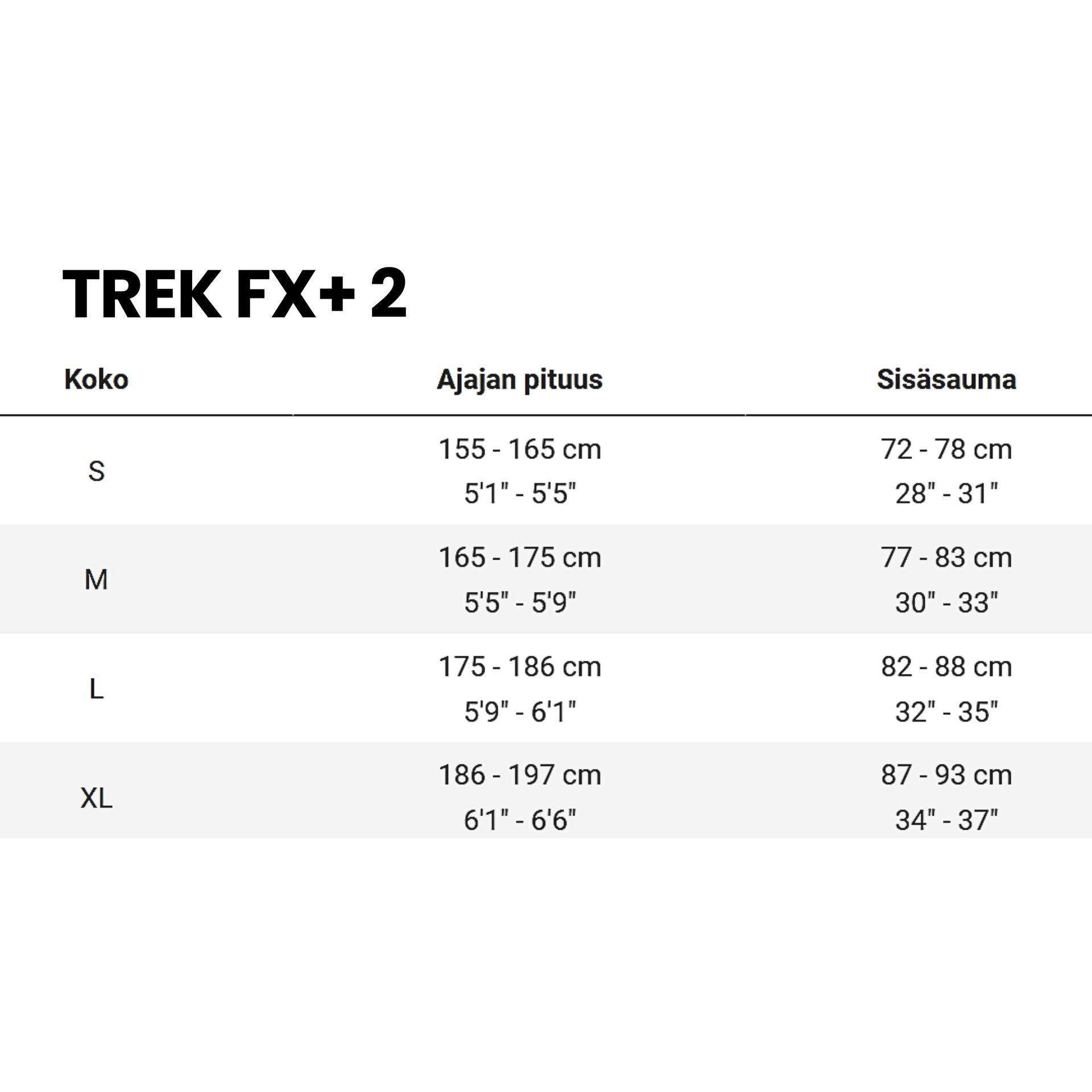 Trek FX+ 2 – Sähköavusteinen hybridipyörä, 50 Nm, 250 Wh