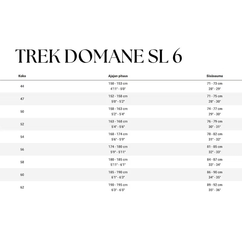 Trek Domane SL 6 Gen 4 – maantiepyörä, Shimano 105 Di2