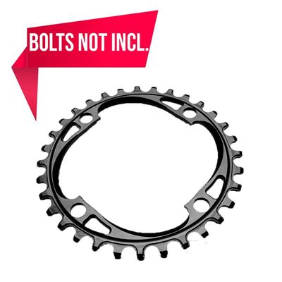 Absoluteblack Eturatas Narrow Wide 32t, Ø104mm 4-pultti Absoluteblack Eturatas Narrow Wide 32t, Ø104mm 4-pultti