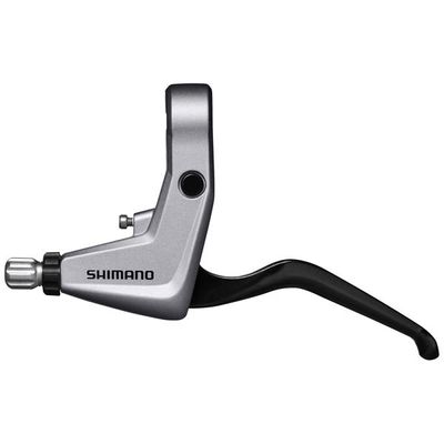 Shimano Jarrukahva Alivio T4010 V-jarru, Vasen 3-Sormi, Hopea Shimano Jarrukahva Alivio T4010 V-jarru, Vasen 3-Sormi, Hopea