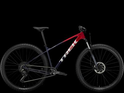 Trek Marlin 6 Gen 3 jäykkäperäinen maastopyörä Rage Red to Deep Dark Blue Fade